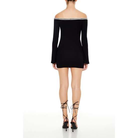 Ribbon-Trim Bodycon Mini Dress Ribbon-Trim Bodycon Mini Dress