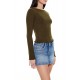 Ribbed Knit Plunge-Back Top Ribbed Knit Plunge-Back Top