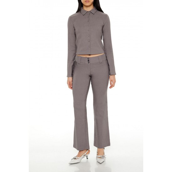 Pinstriped Cropped Shirt Pinstriped Cropped Shirt