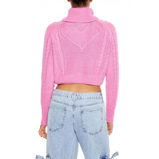 Heart Cutout Turtleneck Sweater Heart Cutout Turtleneck Sweater