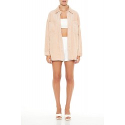 Corduroy Dolphin-Hem Shacket