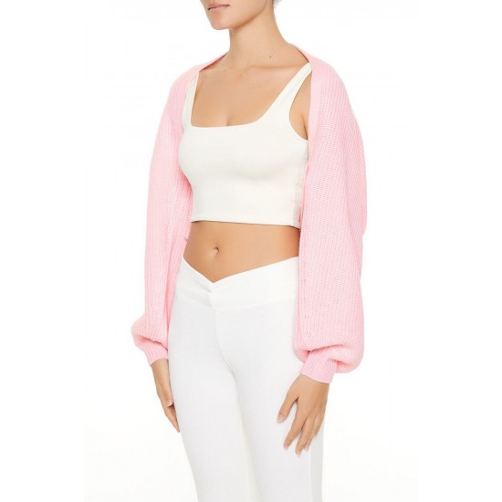 Balloon-Sleeve Shrug Sweater Balloon-Sleeve Shrug Sweater