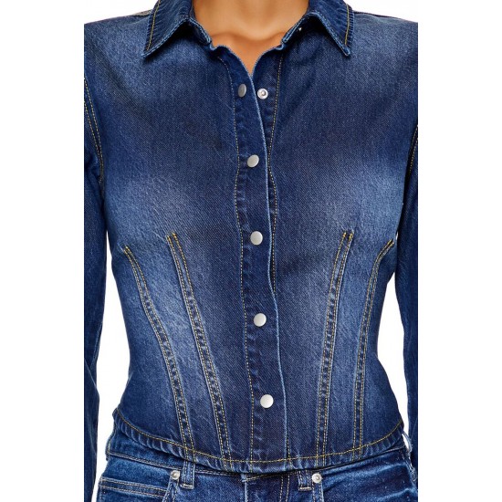 Stretch-Denim Long-Sleeve Shirt Stretch-Denim Long-Sleeve Shirt