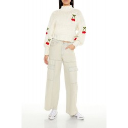 Cherry Mock Neck Sweater