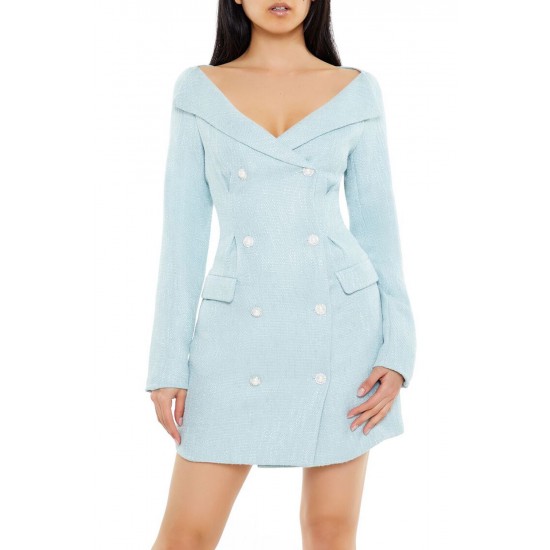 Tweed Double-Breasted Mini Dress Tweed Double-Breasted Mini Dress