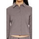 Pinstriped Cropped Shirt Pinstriped Cropped Shirt