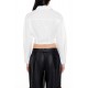 Cropped Lace-Up Shirt Cropped Lace-Up Shirt