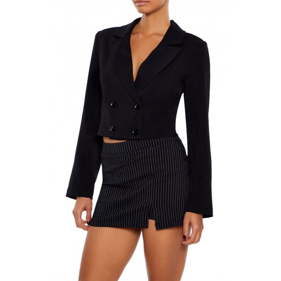 Double-Breasted Cropped Blazer Double-Breasted Cropped Blazer