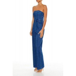 Denim Tube Jumpsuit