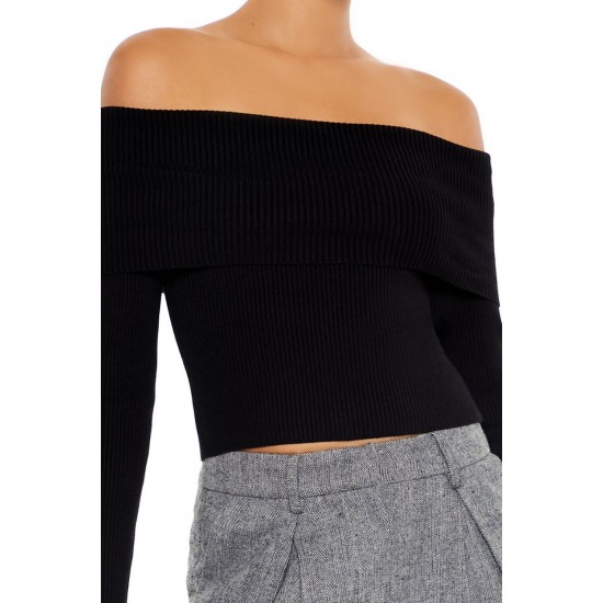 Ribbed Off-the-Shoulder Sweater Ribbed Off-the-Shoulder Sweater