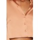 Satin Cropped Shirt Satin Cropped Shirt
