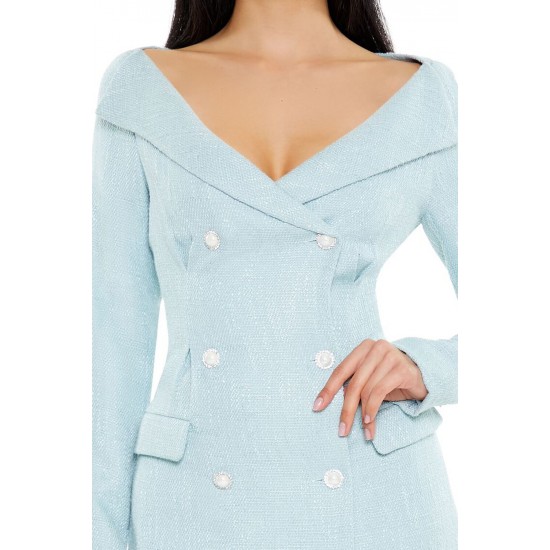 Tweed Double-Breasted Mini Dress Tweed Double-Breasted Mini Dress