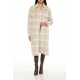 Plaid Drop-Sleeve Trench Coat Plaid Drop-Sleeve Trench Coat