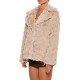 Quilted Notched Faux Fur Coat Quilted Notched Faux Fur Coat