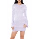 Textured Bell-Sleeve Mini Dress Textured Bell-Sleeve Mini Dress