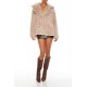 Quilted Notched Faux Fur Coat Quilted Notched Faux Fur Coat