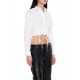 Cropped Lace-Up Shirt Cropped Lace-Up Shirt