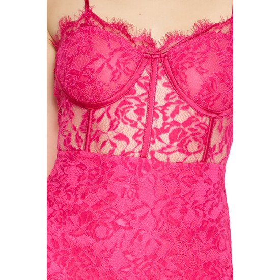 Eyelash Lace Bustier Mini Dress Eyelash Lace Bustier Mini Dress