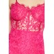 Eyelash Lace Bustier Mini Dress Eyelash Lace Bustier Mini Dress