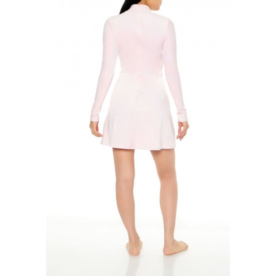 Velour Skater Mini Dress Velour Skater Mini Dress