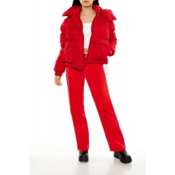 Hooded Drawstring Puffer Jacket