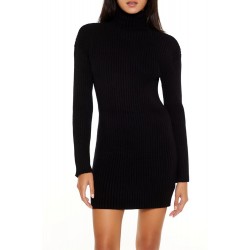 Turtleneck Mini Sweater Dress