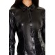 Faux Leather Curved-Hem Shirt Faux Leather Curved-Hem Shirt