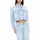 Denim Cropped Trucker Jacket Denim Cropped Trucker Jacket