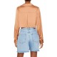 Satin Cropped Shirt Satin Cropped Shirt
