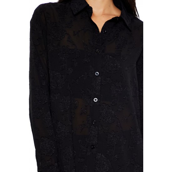 Lace-Trim Long-Sleeve Shirt Lace-Trim Long-Sleeve Shirt
