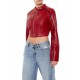 Two-Tone Cropped Moto Jacket Two-Tone Cropped Moto Jacket