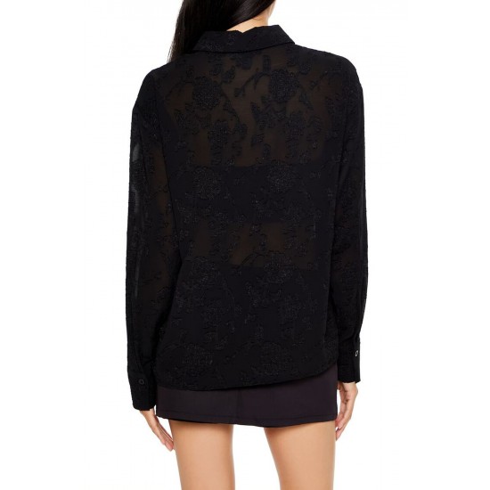 Lace-Trim Long-Sleeve Shirt Lace-Trim Long-Sleeve Shirt