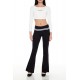 Striped Foldover Flare Leggings Striped Foldover Flare Leggings