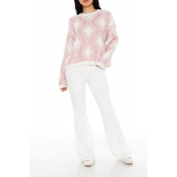 Marled Diamond Knit Sweater