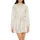 Sequin Long-Sleeve Mini Dress Sequin Long-Sleeve Mini Dress