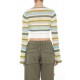 Striped Crochet Shrug Sweater Striped Crochet Shrug Sweater
