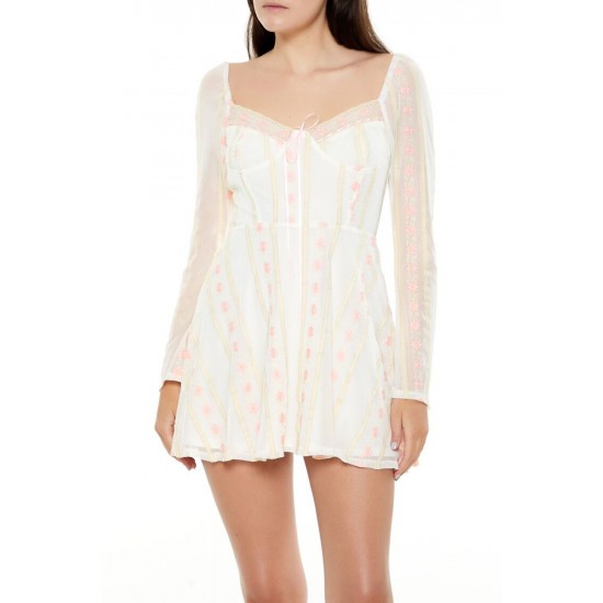 Embroidered Sweetheart Mini Dress Embroidered Sweetheart Mini Dress