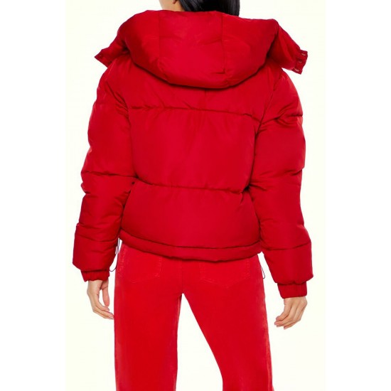 Hooded Drawstring Puffer Jacket Hooded Drawstring Puffer Jacket