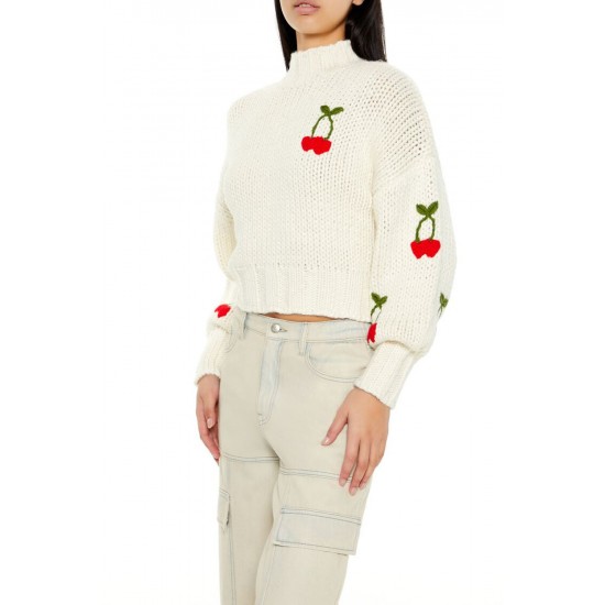 Cherry Mock Neck Sweater Cherry Mock Neck Sweater