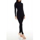 Fitted Mock Neck Jumpsuit Fitted Mock Neck Jumpsuit