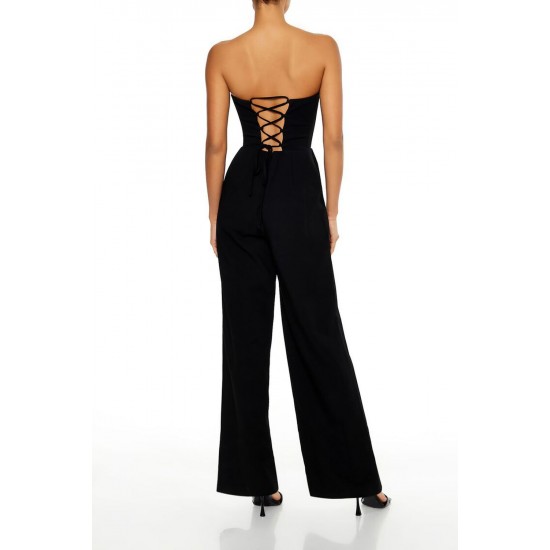 Lace-Up Strapless Jumpsuit Lace-Up Strapless Jumpsuit