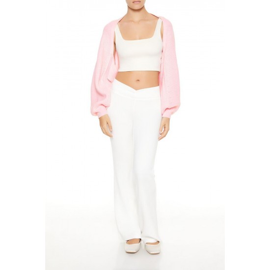 Balloon-Sleeve Shrug Sweater Balloon-Sleeve Shrug Sweater