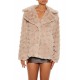 Quilted Notched Faux Fur Coat Quilted Notched Faux Fur Coat