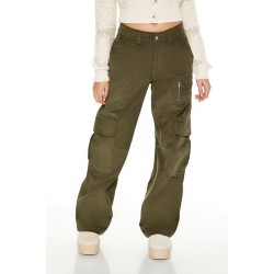 Corduroy Straight Cargo Pants