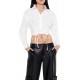 Cropped Lace-Up Shirt Cropped Lace-Up Shirt