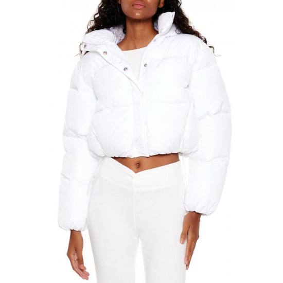 Hooded Cropped Puffer Jacket Hooded Cropped Puffer Jacket
