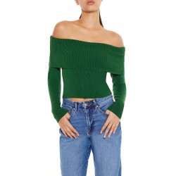 Ribbed Off-the-Shoulder Sweater