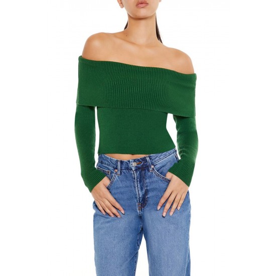 Ribbed Off-the-Shoulder Sweater Ribbed Off-the-Shoulder Sweater