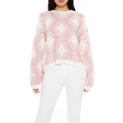 Marled Diamond Knit Sweater