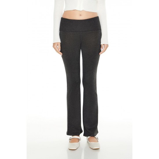 Sweater-Knit Foldover Flare Pants Sweater-Knit Foldover Flare Pants